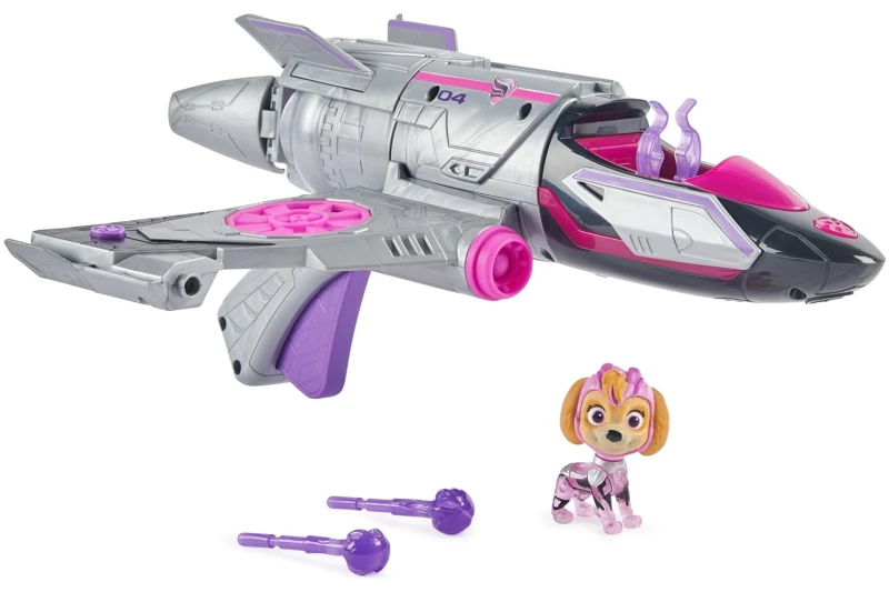 Avión de Rescate con una figura de Skye de los Mighty Pups Paw Patrol